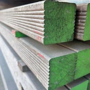 AANBIEDING - Hardhout paal geschaafd 6x6x275*