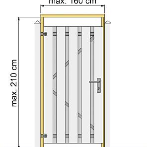 Tuindeurkozijn vuren incl. aanslaglat groen geïmpregneerd deur t/m 160 cm**