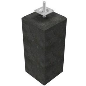Betonpoer XL flexibele stelplaat M20 antraciet 22,5x22,5x50 cm**