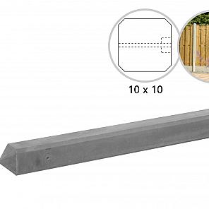 Betonpaal met diamantkop grijs eindpaal 10x10x280**