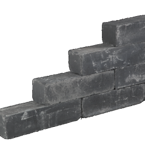 Blockstones Muurelement getrommeld Black  15x15x30