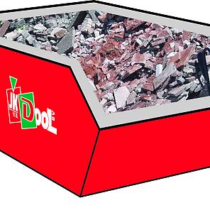 Container puinafval plaatsen