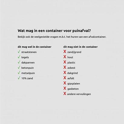 Ruilen 6 m3 container puinafval All-in