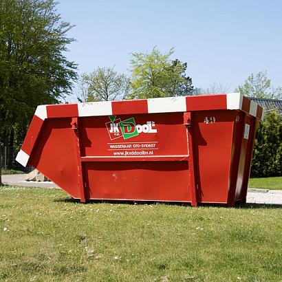 Plaatsen 10 m³ container puinafval All-in