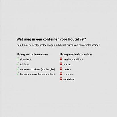 Plaatsen 6 m³ container houtafval All-in