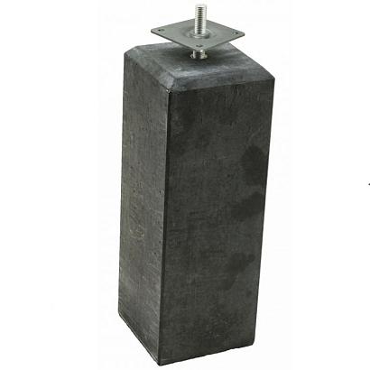 Betonpoer flexibele stelplaat M20 antraciet 18x18x50 cm**