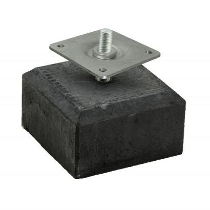 Betonpoer 'laag' flexibele stelplaat M20 antraciet 18x18x10 cm**