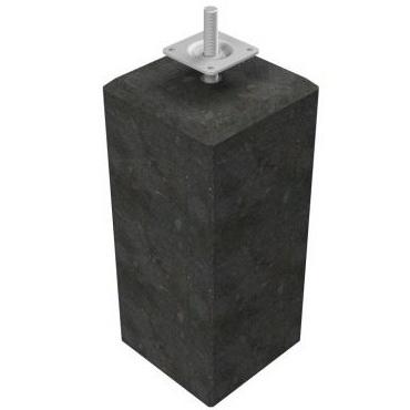 Betonpoer XL flexibele stelplaat M20 antraciet 22,5x22,5x50 cm**