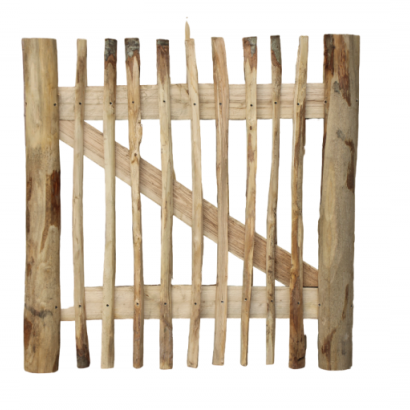 Looppoortje kastanje inclusief beslag 100x100**