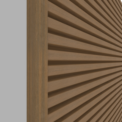 NewTechWood wandbekleding eindprofiel Teak 5 x 5 x 300 cm
