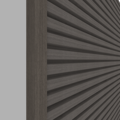 NewTechWood wandbekleding eindprofiel Silver Gray 5 x 5 x 300 cm