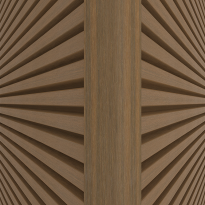 NewTechWood wandbekleding hoekprofiel Teak 6 x 6 x 300 cm