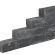 Blockstones Muurelement getrommeld Black  15x15x30