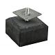 Betonpoer 'laag' flexibele stelplaat M20 antraciet 18x18x10 cm**