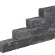 Blockstones Muurelement getrommeld Black