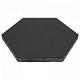 Soft Comfort Zeskant 60/52,5x30x4 cm Nero